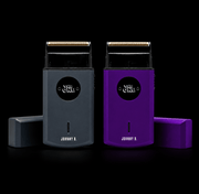 StyleCraft Johnny B The One Shaver – purple and slate gray colorways with gold titanium foils