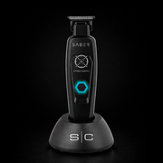 Saber grooming tool on a black background