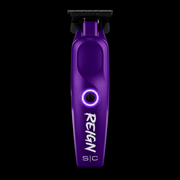 StyleCraft Purple Reign Professional Cordless Hair Trimmer front view with black DLC blade.