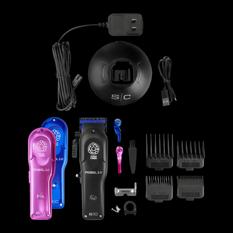 StyleCraft Rebel 2.0 cordless clipper charging dock and accessories kit