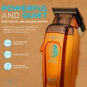 StyleCraft Saber 2.0 orange clipper with Saber II branding on a warm desert-toned backdrop