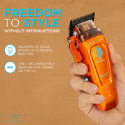 StyleCraft Saber 2.0 orange clipper floating taper lever and fully adjustable zero gap blade