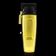 Yellow hair clipper
 with black top on a white background