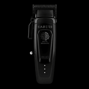 StyleCraft Saber 2 black clipper with digital brushless motor professional barber hair clipper for fades and bulk cutting