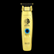 GoldSaber digital brushless trimmer on a black background