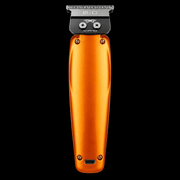 StyleCraft Saber orange trimmer back view with X-Pro blade and USB-C charging port on black background