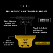 StyleCraft SC529GB Replacement Hair Trimmer Blade Set Features and Compatibility
