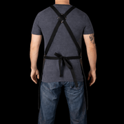 StyleCraft Waterproof Apron with Crossback Strap Black Camo SC341B front view