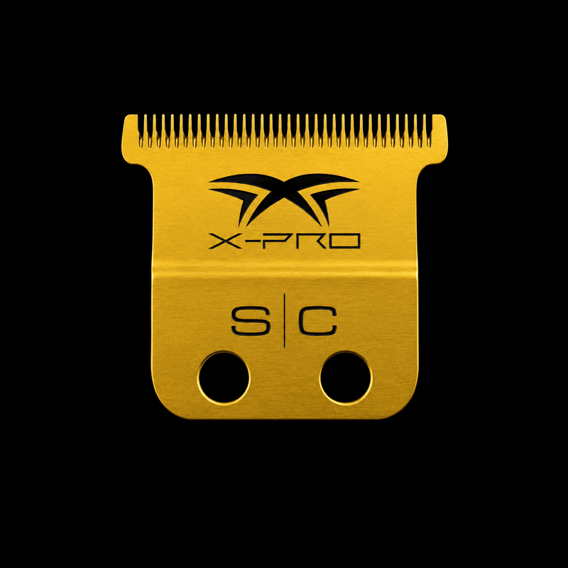 StyleCraft X-PRO Gold Titanium Trimmer Blade SC523GB detail view