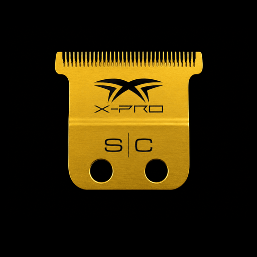 StyleCraft X-PRO Gold Titanium Trimmer Blade SC523GB detail view