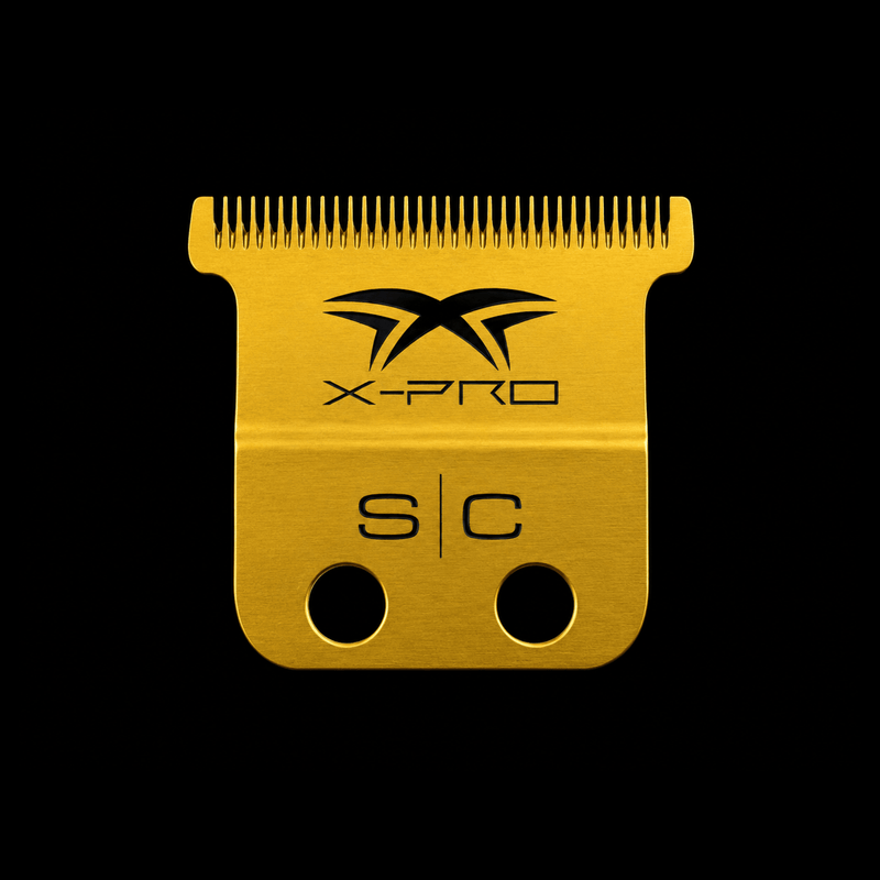 StyleCraft X-PRO Gold Titanium Trimmer Blade SC523GB front view