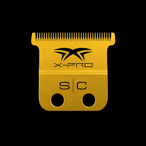 StyleCraft X-PRO Gold Titanium Trimmer Blade SC523GB front view