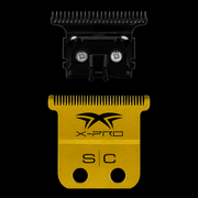 StyleCraft X-PRO Gold Titanium Trimmer Blade SC523GB package