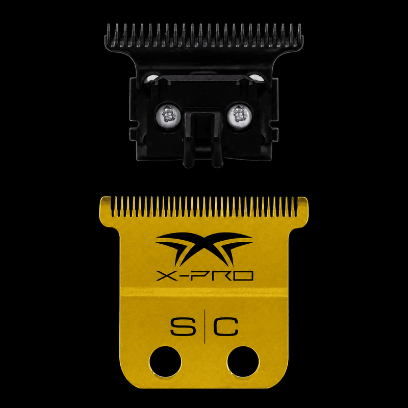 StyleCraft X-PRO Gold Titanium Trimmer Blade SC523GB package