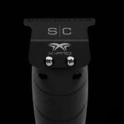 StyleCraft X Pro wide blade installed on trimmer close up showing deep tooth cutting blade performance and precision