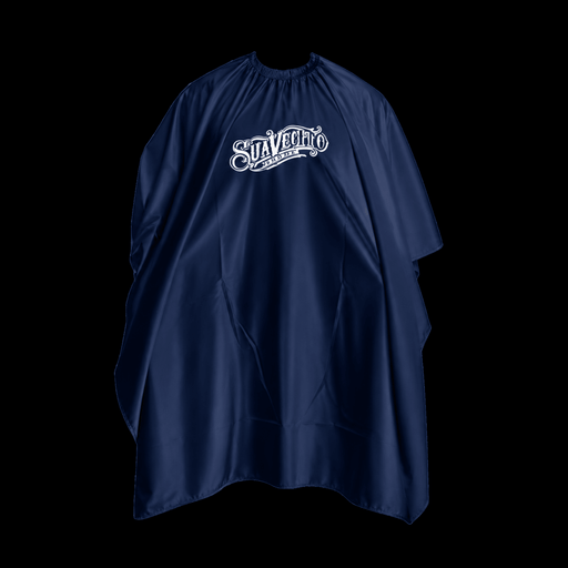 Suavecito Navy Blue Barber Cape Professional Hair Cutting Cape Available at Primos Barber Supply