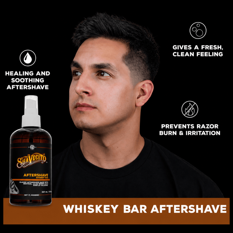 Suavecito Whiskey Bar Aftershave 8 oz packaging