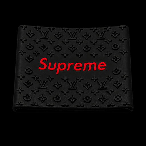 Supreme Clipper Grip in black with red logo — silicone monogram barber clipper grip