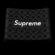 Supreme Clipper Grip in black with white logo — silicone monogram barber clipper grip