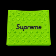 Supreme Clipper Grip in lime green with black logo — silicone monogram barber clipper grip