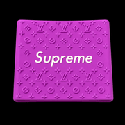 Supreme Clipper Grip in purple with white logo — silicone monogram barber clipper grip