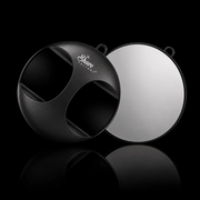 The Shave Factory Professional Barber Mirror Front View with Ergonomic Handle Available at Primos Barber Supply