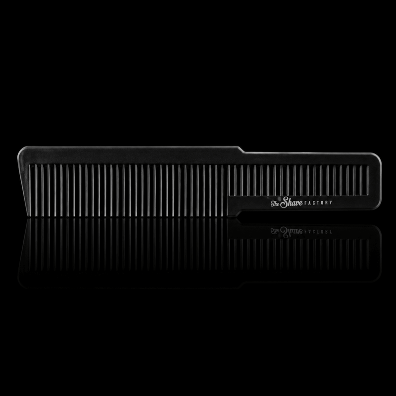 The Shave Factory Professional Cutting Comb Horizontal View for Precision Styling Available at Primos Barber Supply