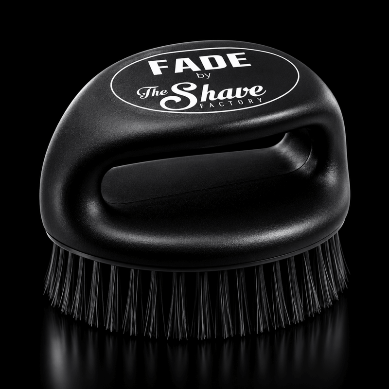 The Shave Factory Fade Brush Black Professional Barber Brush for Cleaning Hair During Fades Available at Primos Barber Supply