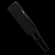 The Shave Factory Handle Comb Angled View with Fine Tooth Design Available at Primos Barber Supply