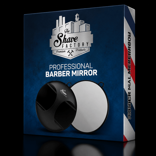 The Shave Factory Professional Barber Mirror with Lightweight Durable Design Available at Primos Barber Supply