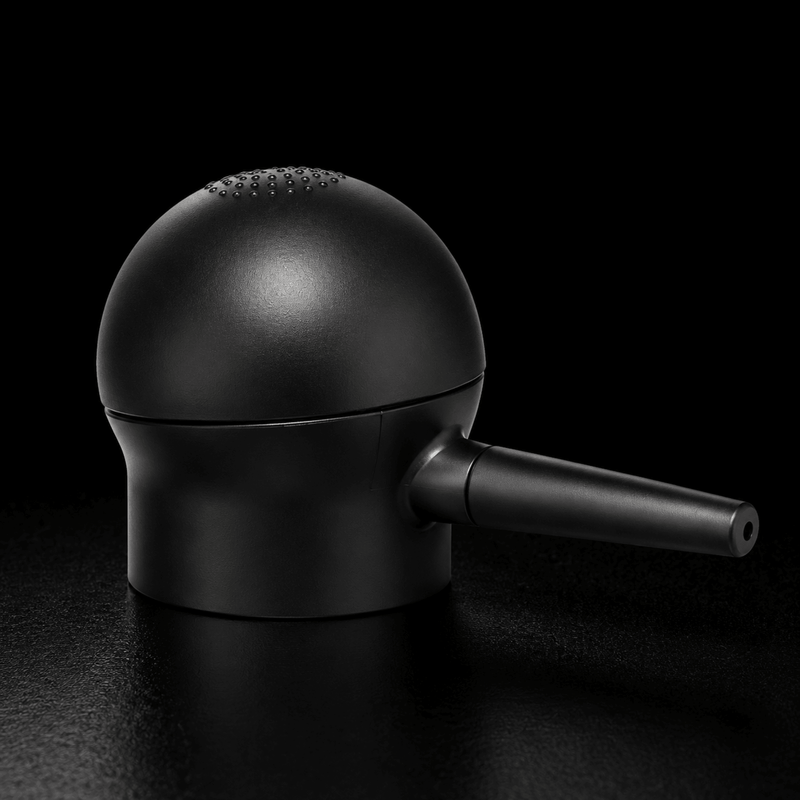 The Shave Factory Spray Applicator Side View Showing Compact Professional Design Available at Primos Barber Supply