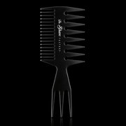 The Shave Factory Texturizing Comb Black Professional Styling Comb Available at Primos Barber Supply
