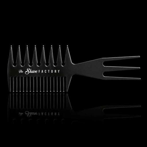 The Shave Factory Hair Comb 034 – side view with dual tooth design