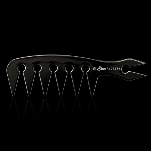 The Shave Factory Texturizing Pick Comb Black Professional Styling Comb Available at Primos Barber Supply