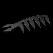 The Shave Factory Texturizing Pick Comb Close Up View with Wide Teeth Design Available at Primos Barber Supply