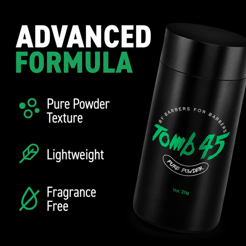 Tomb45 Pure Powder Advanced Formula with Lightweight Fragrance Free Texture Available at Primos Barber Supply 