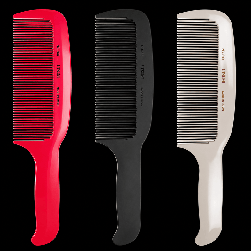 Utsumi #299 Clipper Comb – top view showing full comb length