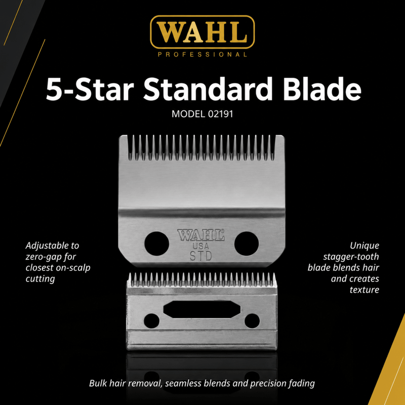 Wahl 2191 Standard Blade Close Up View for Precision Fading and Blending Available at Primos Barber Supply