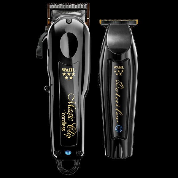 Wahl Professional 5-Star Cordless Barber Combo Black clipper front view