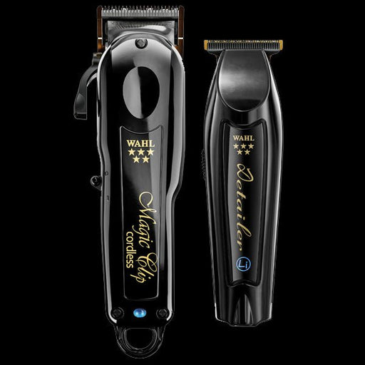 Wahl Professional 5-Star Cordless Barber Combo Black clipper front view