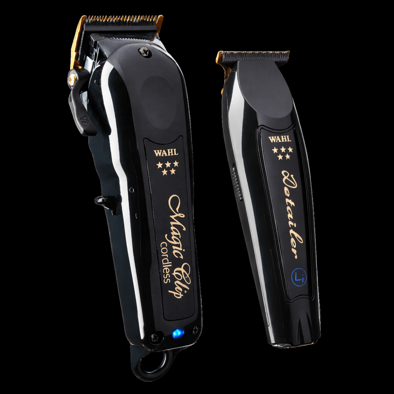 Wahl Professional 5-Star Cordless Barber Combo Black clipper side view