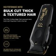 Wahl Professional 5-Star Cordless Barber Combo Black kit accessories