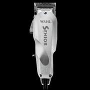 Wahl 5 Star Senior corded clipper grey metal front view on black background