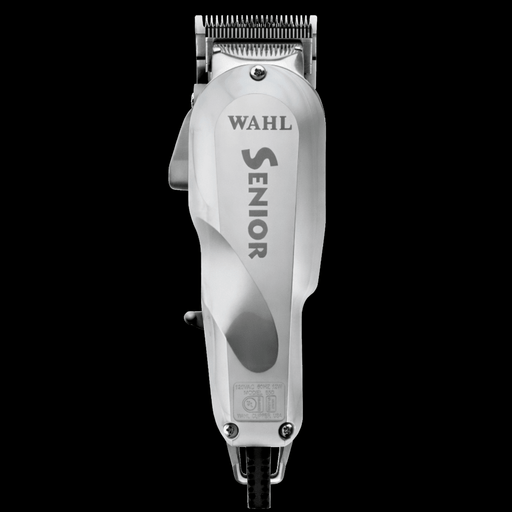 Wahl 5 Star Senior corded clipper grey metal front view on black background