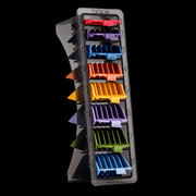 Side view of Wahl 8 Pack Cutting Guides organizer stand