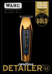 Wahl 5 Star Cordless Detailer Li Gold Trimmer Retail Packaging Box Front View