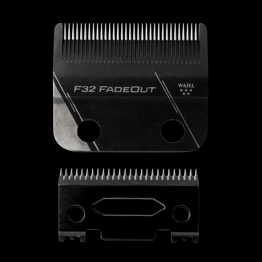 Wahl F32 FadeOut hair clipper comb on a black background
