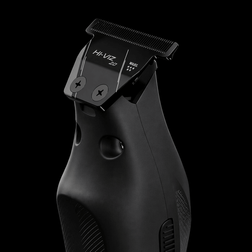 Close-up of the Wahl Hi-Viz 2.0 recessed housing and slim neck design for maximum visibility while lining.
