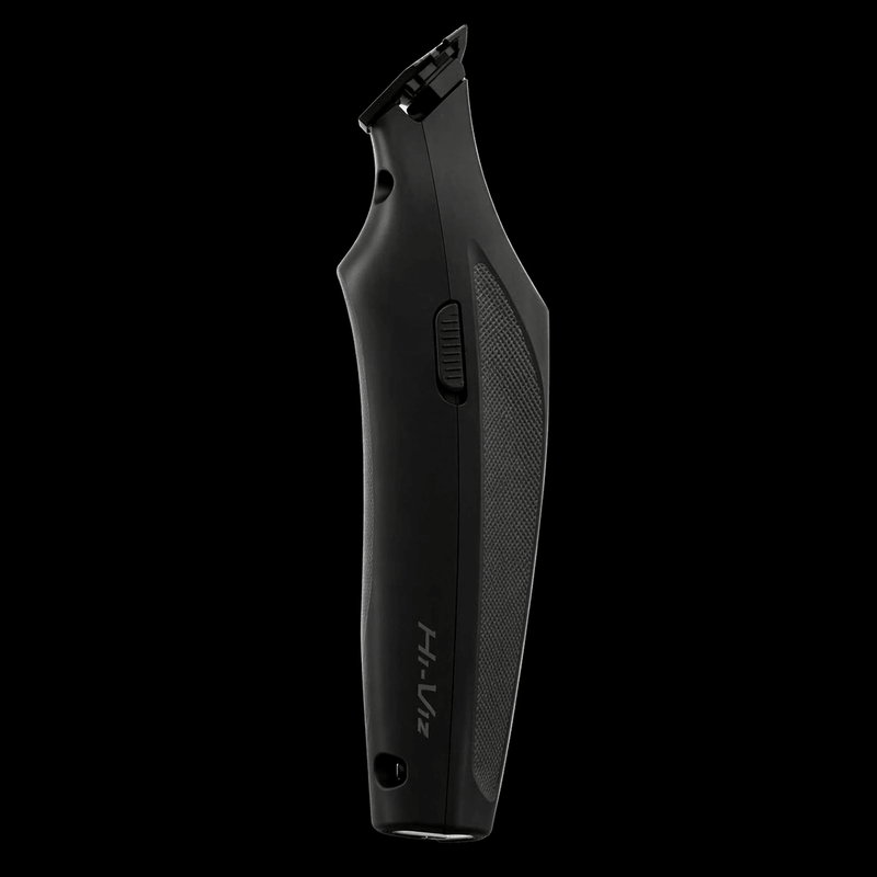 Side profile of the slim Wahl Hi-Viz 2.0 Nightshade trimmer showing the compact, lightweight professional design.
