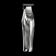 Wahl Hi Viz trimmer angled view cordless professional barber trimmer chrome finish